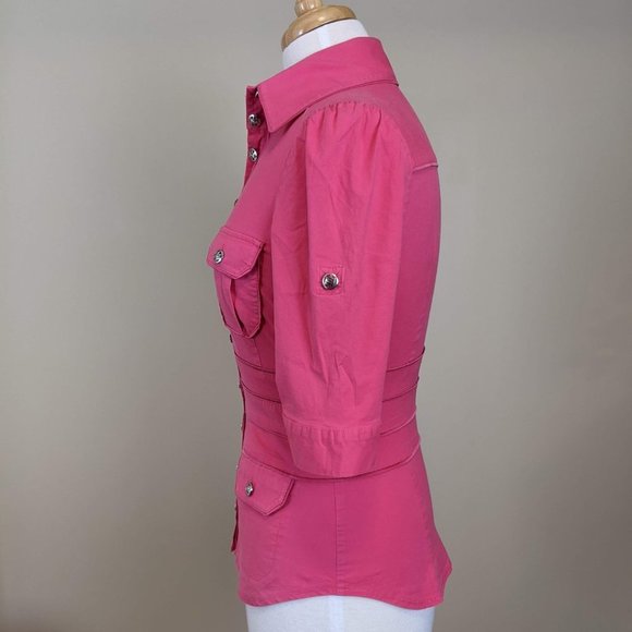 Bebe Hot Pink Blouse - Picture 3 of 8